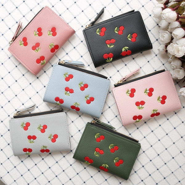 Women's Flower Pu Leather Zipper Wallets