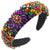 Women's Glam Luxurious Shiny Color Block Alloy Inlay Glass Hair Band