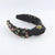 Women's Glam Shiny Solid Color Cloth Inlay Rhinestones Hair Band