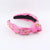 Women's Glam Shiny Solid Color Cloth Inlay Rhinestones Hair Band