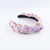 Women's Glam Shiny Solid Color Cloth Inlay Rhinestones Hair Band