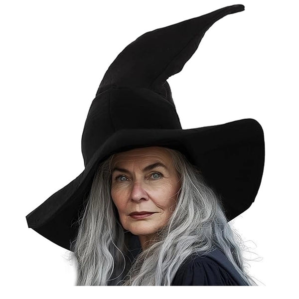 Women's Gothic Plaid Wide Eaves Witch Hat