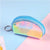 Women's Gradient Color Pvc Zipper Coin Purses