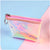 Women's Gradient Color Pvc Zipper Coin Purses