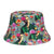 Women's Hawaiian Vacation Human Animal Coconut Tree Printing Painted Wide Eaves Bucket Hat