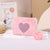 Women's Heart Shape Plush Zipper Coin Purses