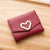 Women's Heart Shape Pu Leather Magnetic Buckle Wallets