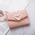 Women's Heart Shape Pu Leather Magnetic Buckle Wallets