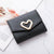 Women's Heart Shape Pu Leather Magnetic Buckle Wallets