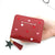 Women's Heart Shape Pu Leather Ornament Zipper Coin Purses