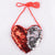 Women's Heart Shape Pu Leather Sequins Zipper Coin Purses