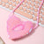 Women's Heart Shape Pu Leather Sequins Zipper Coin Purses