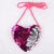 Women's Heart Shape Pu Leather Sequins Zipper Coin Purses