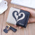 Women's Heart Shape Pu Leather Zipper Coin Purses