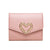 Women's Heart Shape Solid Color Pu Leather Magnetic Buckle Wallets