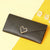 Women's Heart Shape Solid Color Pu Leather Zipper Buckle Wallets