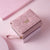 Women's Heart Shape Solid Color Pu Leather Zipper Buckle Wallets