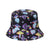 Women's Hip-hop Bear Printing Flat Eaves Bucket Hat