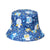 Women's Hip-hop Bear Printing Flat Eaves Bucket Hat