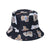 Women's Hip-hop Bear Printing Flat Eaves Bucket Hat