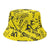 Women's Hip-hop Color Block Printing Flat Eaves Bucket Hat