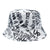 Women's Hip-hop Color Block Printing Flat Eaves Bucket Hat