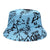 Women's Hip-hop Color Block Printing Flat Eaves Bucket Hat