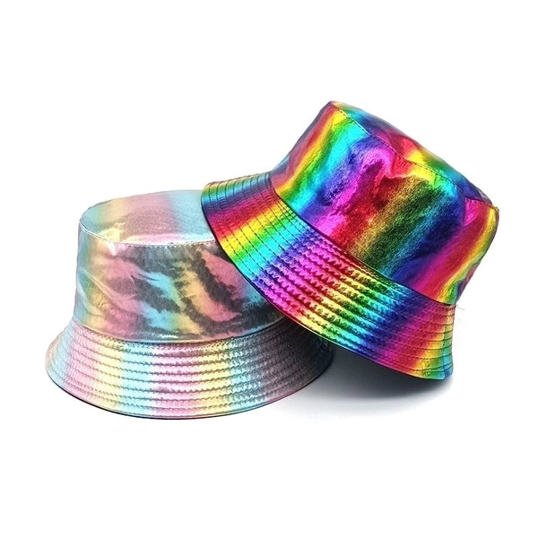 Women's Hip-hop Retro Colorful Wide Eaves Bucket Hat