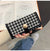 Women's Houndstooth Pu Leather Canvas Zipper Buckle Wallets