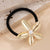 Women's IG Style Flower Metal Inlay Pearl Hair Tie