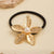 Women's IG Style Flower Metal Inlay Pearl Hair Tie