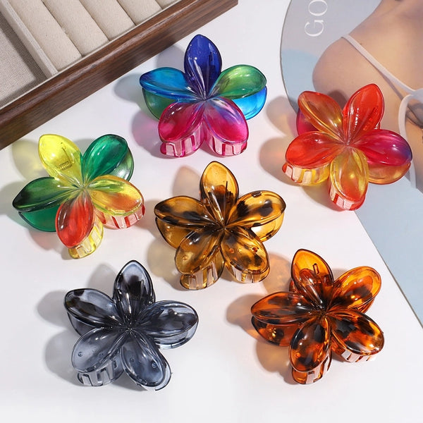 Women's IG Style Flower Plastic Hair Claws