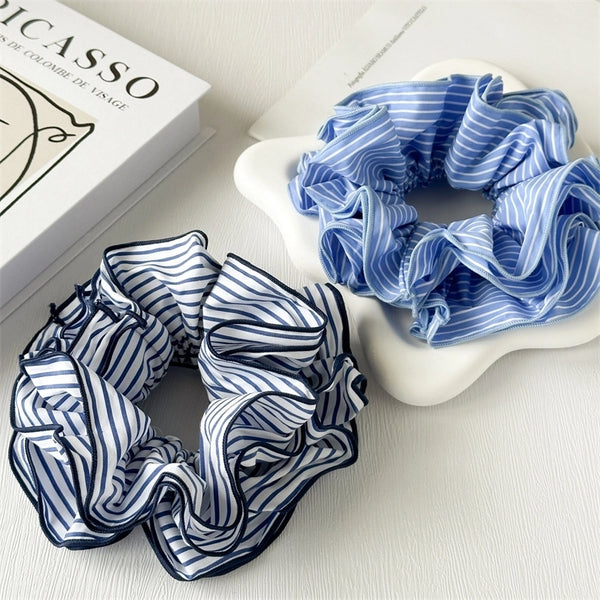 Women's IG Style French Style Stripe Cloth Hair Tie