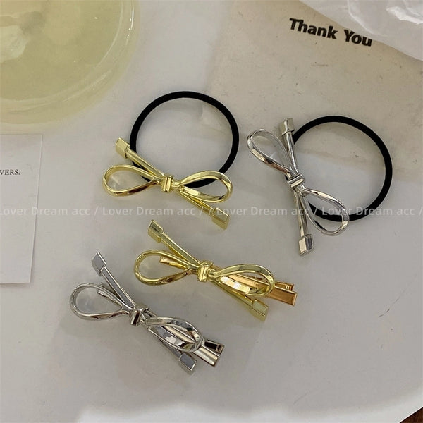 Women's IG Style Korean Style Bow Knot Metal Plating Hair Clip Hair Tie