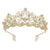 Women's IG Style Shiny Crown Alloy Hollow Out Inlay Crystal Crown