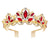 Women's IG Style Shiny Crown Alloy Hollow Out Inlay Crystal Crown