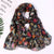 Women's Ig Style Elegant Flower Bird Polyester Scarf