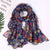 Women's Ig Style Elegant Flower Bird Polyester Scarf