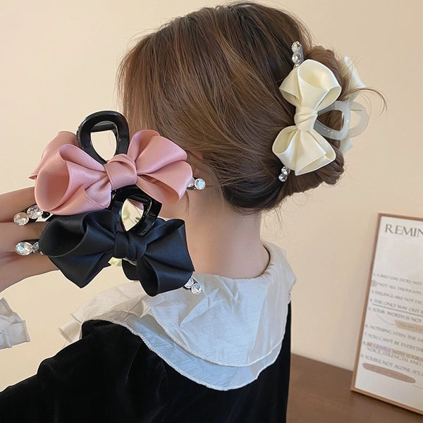 Women's Japanese Style Bow Knot Arylic Cloth Hair Claws