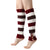 Women's Japanese Style Stripe Solid Color Polyacrylonitrile Fiber Jacquard Crew Socks A Pair