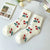 Women's Japanese Style Sweet Cherry Fruit Flower Coral Fleece Crew Socks A Pair