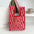 Women's Knit Houndstooth Fruit Flower Cute Bucket Open Handbag Bucket Bag