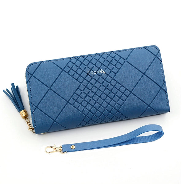 Women's Korean-style Long Wallet Portable Phone Bag Wallet Women's Long Tassel Zipper Clutch