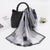 Women's Lady Color Block Qiao Qi Silk Scarves