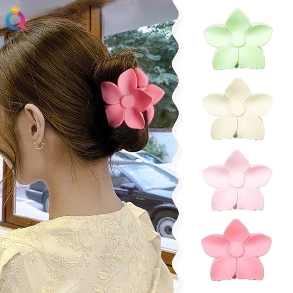 Women's Lady Flower Plastic Hair Claws