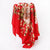 Women's Lady Flower Satin Printing Silk Scarf