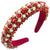 Women's Lady Modern Style Korean Style Geometric Alloy Cloth Rhinestone Inlay Artificial Pearls Rhinestones Hair Band