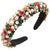 Women's Lady Modern Style Korean Style Geometric Alloy Cloth Rhinestone Inlay Artificial Pearls Rhinestones Hair Band