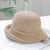 Women's Lady Solid Color Crimping Bucket Hat