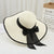 Women's Lady Solid Color Flat Eaves Straw Hat